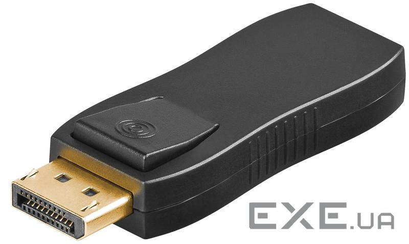 Перехідник моніторний DisplayPort-HDMI M/F (HDMIекран),v1.1 1080p адаптер Lock Gold,чор (75.05.1719) (75.05.1719)