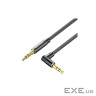 Кабель мультимедійний 3.5mm M to 3.5mm M 1.0m 90 corner black Vention (BAZBF)