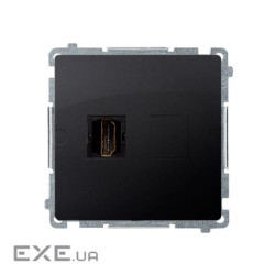 Розетка Basic 1xHDMI, матовый графит (BMGHDMI.01/28)