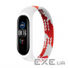 Ремінець BeCover Elastic Nylon Style для Xiaomi Mi Smart Band 5/Mi Smart Band 6 Size S Red/W (706137)