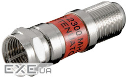 Перехідник антенний RF:F M/F,75 Ohm SAT Attenuator 10dB (75.06.7152-50) RF:F M/F,75 Ohm SAT Attenuator 10dB (75.06.7152-