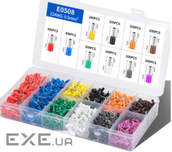 Набір клем / наконечників 2400шт VE0508 (R-400, B-400, Y-200, Bl-200, O-200, Br-200, (VE0508(2400)) VE0508 (R-400, B-400