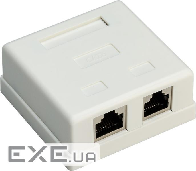 Розетка мережева RJ45 STP6 2x2 (розетка),зовнішня LSA ToolFree AWG22-24,білий (75.07.7635-10) (75.07.7635-10)