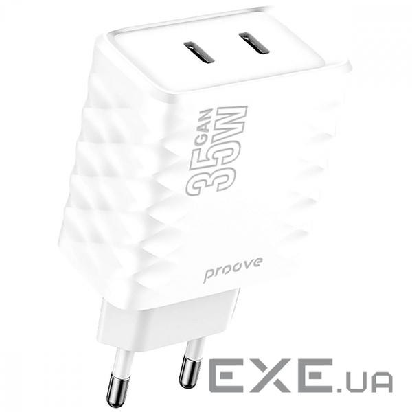СЗУ Proove Speed Surge Gan 35W (Type-C + Type-C) white (WCSS30020002)