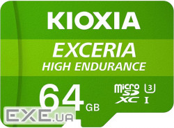 Карта пам'яті Kioxia microSD-Card Exceria High Endurance 64GB (LMHE1G064GG2)