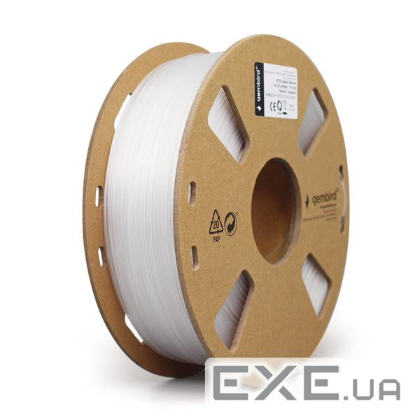 Філамент для 3D-принтера, PETG, 1.75 мм, білий, 1 кг (3DP-PETG1.75-01-W) (3DP-PETG1.75-01-W)