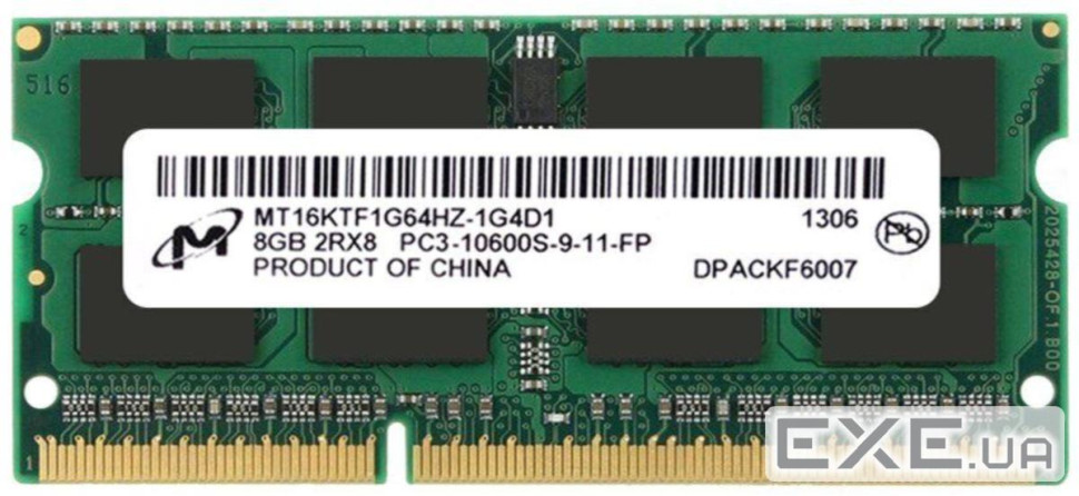 Модуль пам'яті MICRON SO-DIMM DDR3 1333MHz 8GB (MT16KTF1G64HZ-1G4D1)