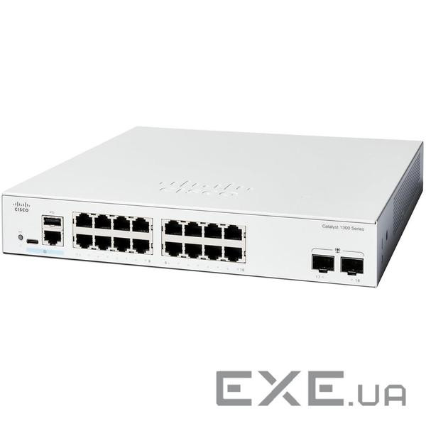 Комутатори Cisco Catalyst 1300 16xGE, 2x1G SFP (C1300-16T-2G)
