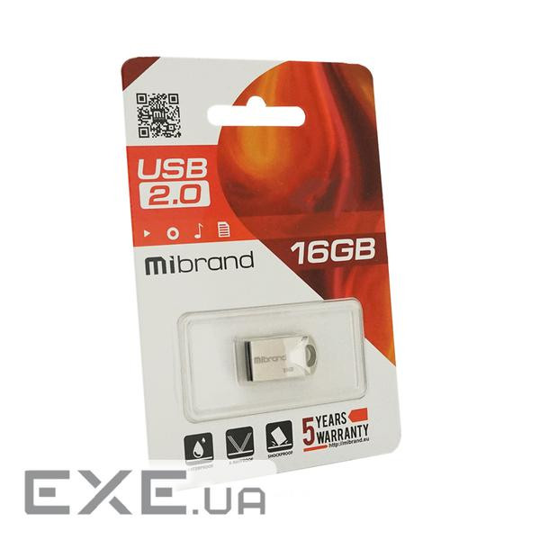 Флеш-накопичувач Mibrand Hawk, USB 2.0, 16GB, Metal Design, Blister (MMHk / 16)