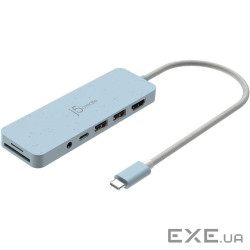 Багатопортовий мультиадаптер J5create JCD373EC-N, USB Type-C 6-в-1