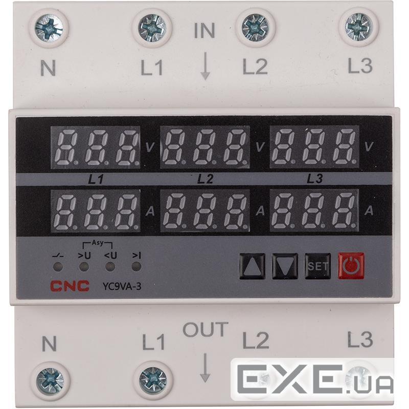 Реле контролю напруги та струму CNC YC9VA-3 63A (EL240333)