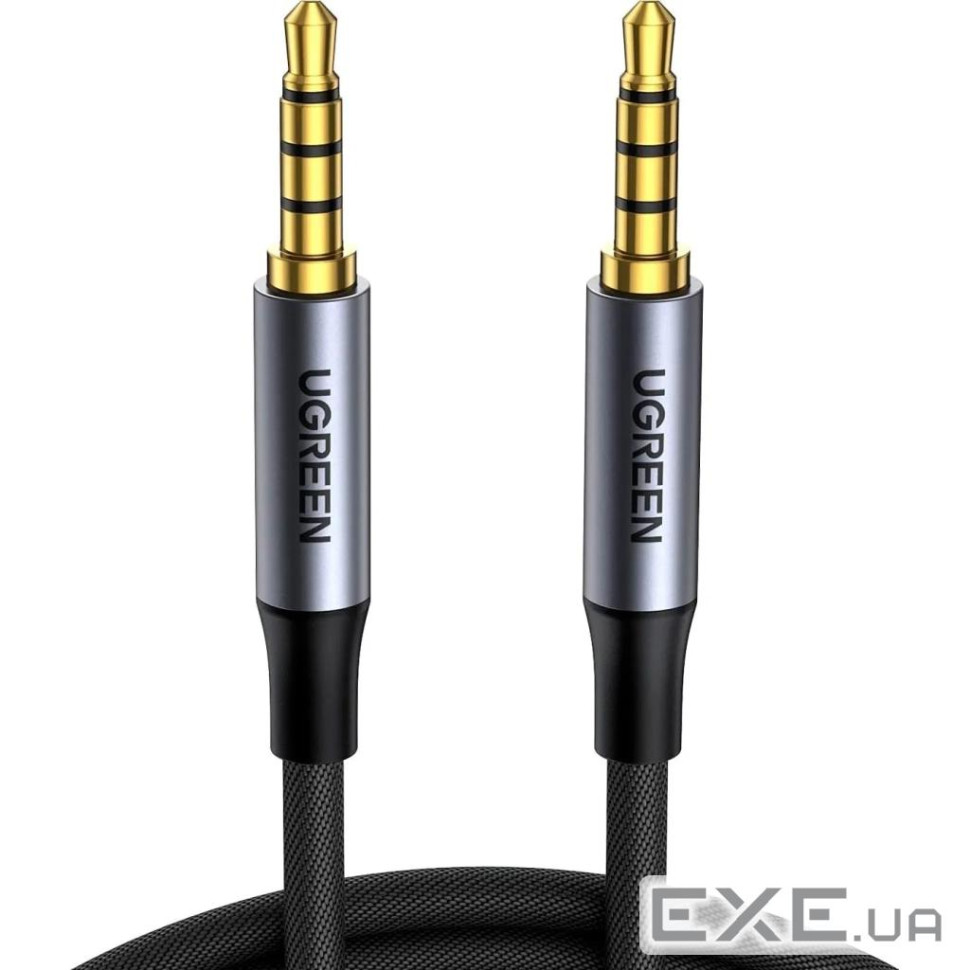 Кабель мультимедійний 3.5mm M to 3.5mm M 1.0m (4pin) AV183 gray Ugreen (10648)
