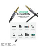 Кабель мультимедійний 3.5mm M to 3.5mm M 1.0m (4pin) AV183 gray Ugreen (10648)