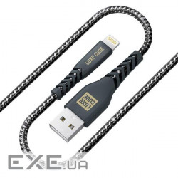 Кабель Luxe Cube Kevlar USB-Lightning, 1.2м, чорний (8886668686440)