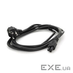 Кабель живлення Schuko PC-186 CEE7/7-IEC C5, 3.0M, 1.0mm, для ноутбука (PC-186 CEE7 / 7-IECC5CCA31)