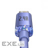 Кабель BASEUS Crystal Shine Series Fast Charging Data Cable USB to iP 2.4A 2м Blue (CAJY000103)