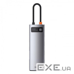 USB Hub Baseus Metal Gleam Series 8-in-1 Multifunctional Type-C Сірий (CAHUB-CV0G)