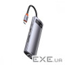 USB Hub Baseus Metal Gleam Series 8-in-1 Multifunctional Type-C Сірий (CAHUB-CV0G)