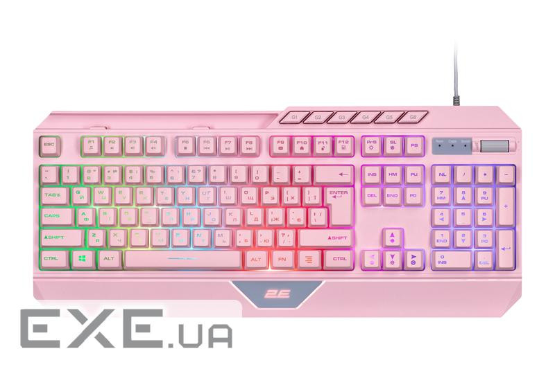 Клавіатура 2E Gaming KG315 RGB USB Pink Ukr (2E-KG315UPK)