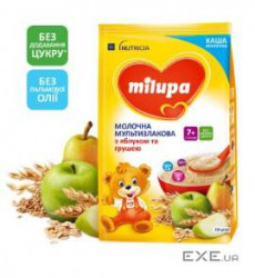 Дитяча каша Milupa Молочна Мультилакова з яблуком та грушею 210 г (5900852042799)