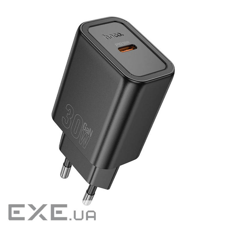 СЗУ HOCO N62 110-240V, PD30W, USB-C, Black, Box (N62B)