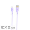 Кабель SkyDolphin S22T Soft Silicone USB - USB Type-C (M/M), 1 м , Violet (SDUSB-000603)