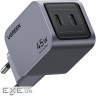 Зарядний пристрій Ugreen 2xUSB-C PD45W GaN X707 gray (35008)