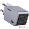 Зарядний пристрій Ugreen 2xUSB-C PD45W GaN X707 gray (35008)