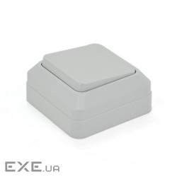 Вимикач одинарний зовнішнього монтажу O0021, White,