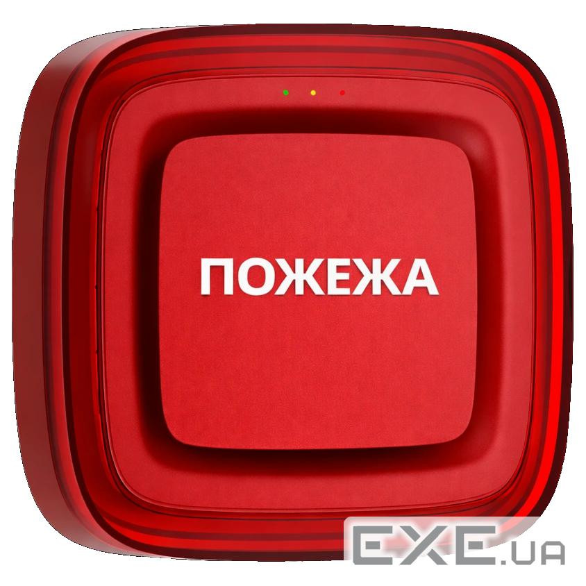 Извещатель Ajax EN54 FireProtect (Sounder/VAD) red пожарный светозвуковой "ПОЖЕЖА"
