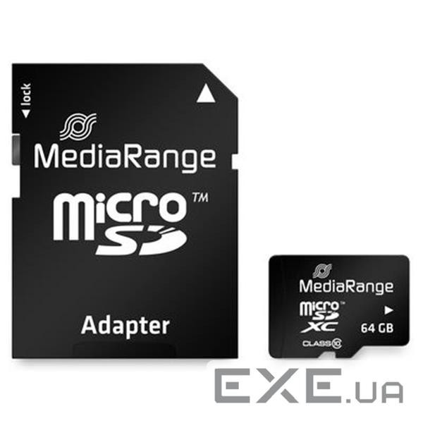 Карта пам'яті Mediarange 64GB microSD class 10 (MR955)