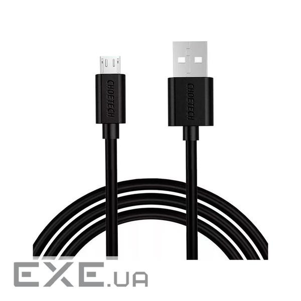 Дата кабель USB 2.0 AM to Micro 5P 1.2m 2.4A PVC Choetech (AB003)