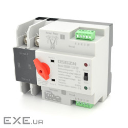 Автомат введення резерву (АВР) двополюсний OSGQ8-125 / 2P, 230V / 125A на DIN-рейку для генераторів