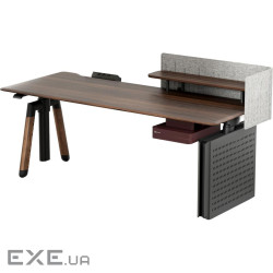 Компютерний стіл з електрорегулюванням висоти Sihoo D07 1.8m Walnut/Bla (D07A-101/D07J-101-AB/D07-P)