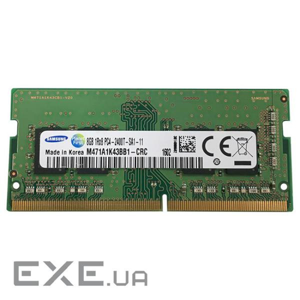 Оперативна пам'ять SAMSUNG SO-DIMM DDR4 2400MHz 8GB (M471A1K43BB1-CRC)