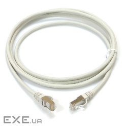 Патч-корд кат. 5e, 26AWG, RJ45-RJ45, сірий, 2 м, F/UTP, LSZH, Corning (FQ100071882) , F/UTP, LSZH, Corning (FQ100071882)