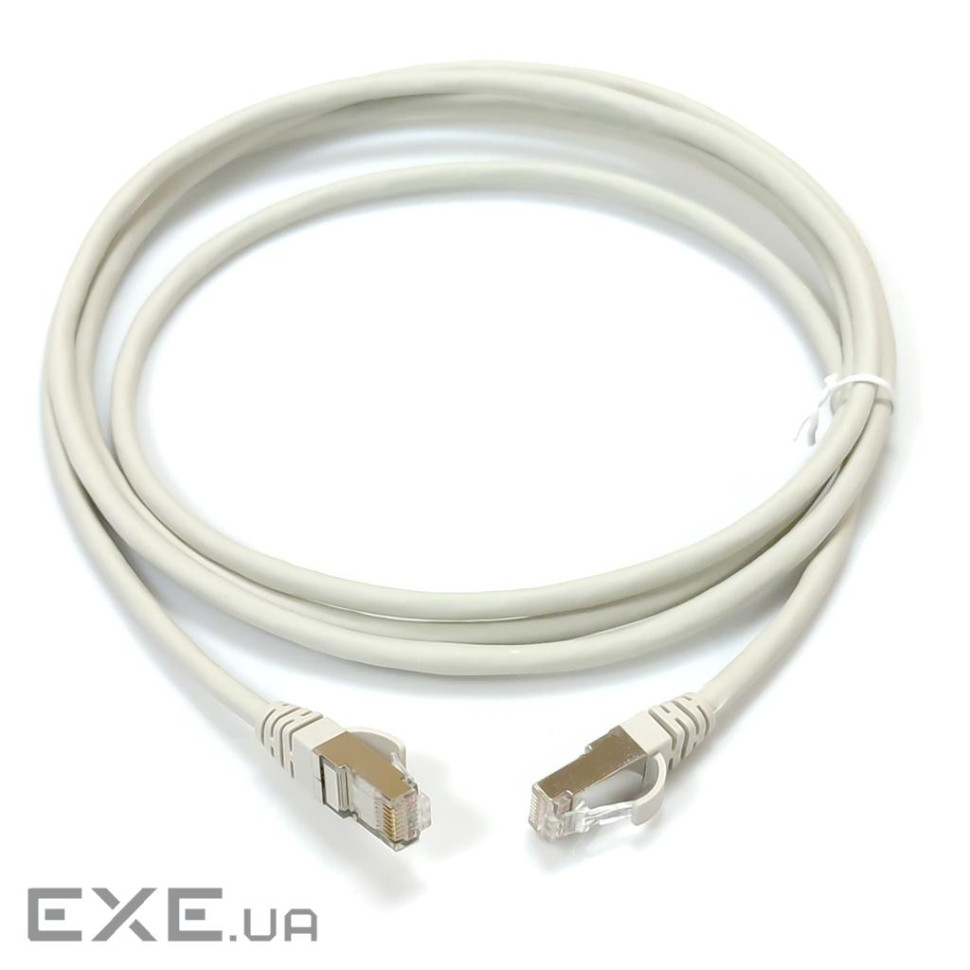 Патч-корд кат. 5e, 26AWG, RJ45-RJ45, сірий, 2 м, F/UTP, LSZH, Corning (FQ100071882) , F/UTP, LSZH, Corning (FQ100071882)