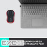 Мишка Logitech M185 red (910-002240)
