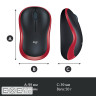 Мишка Logitech M185 red (910-002240)