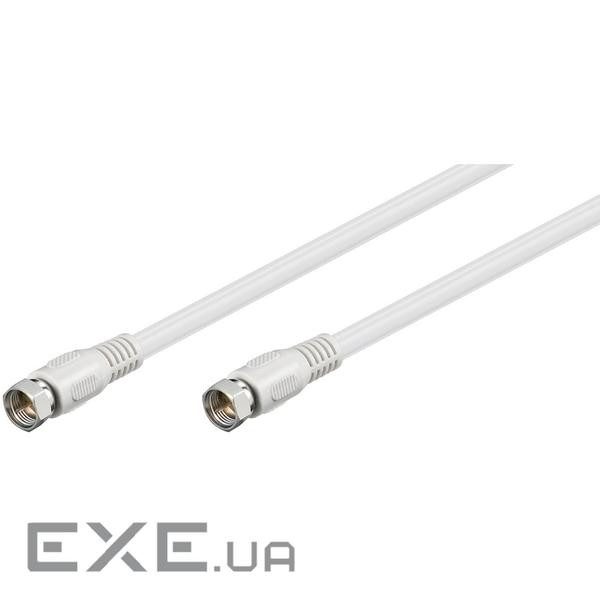 Кабель антенний RF:F M/M 2.5m,75 Ohm 2xShielded D=5.3mm Coax,білий (75.05.0738-60) (75.05.0738-60)