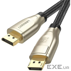 Кабель UGREEN DP112 Round Cable Zinc Alloy Shell DisplayPort 3м Black (60844)