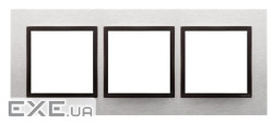 Рамка Premium NATURE 3x, металлическая Inox Yang (DRN3/76)