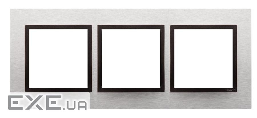 Рамка Premium NATURE 3x, металлическая Inox Yang (DRN3/76)