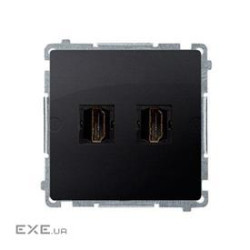 Розетка Basic 2xHDMI, матовый графит (BMGHDMI2.01/28)