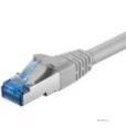 Патч-корд екранований RJ45 SFTP6a 0.5m,patch AWG27 D=6.0mm LSOH Gold Cu,сірий (75.09.3659-1) (75.09.3659-1)