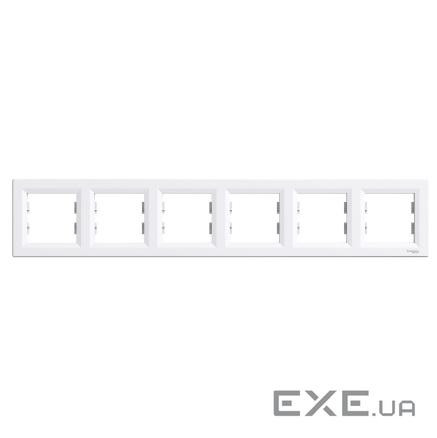 Рамка 6-місна горизонтальна біла Schneider Electric ASFORA EPH5800621