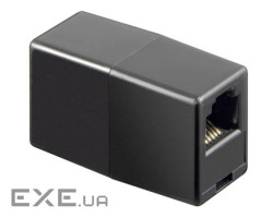 Перехідник телефонний RJ12 F/F,6P6C 1:1,чорний (62.09.8186-1) (62.09.8186-1)