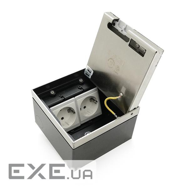Розетка для підлоги подвійна, AC:110-250V / 10-16A, Silver (31520) , AC:110-250V / 10-16A, Silver (31520)