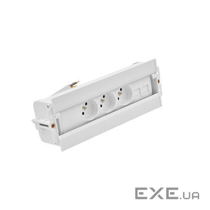 Розетк блок Simon486: 3x250В тип F, 2xRJ45 Keystone, білий (48630F300K00000-33)