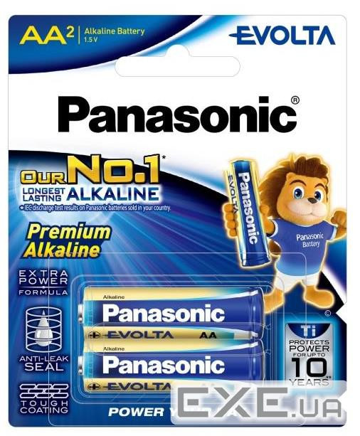 Батарейка Panasonic Evolta лужна AA блістер, 2 шт. (LR6EG/2B)